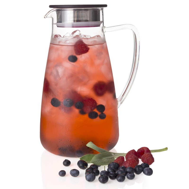 FORLIFE Flask Glass Iced Tea Jug 64oz, Cranberry - Image 4